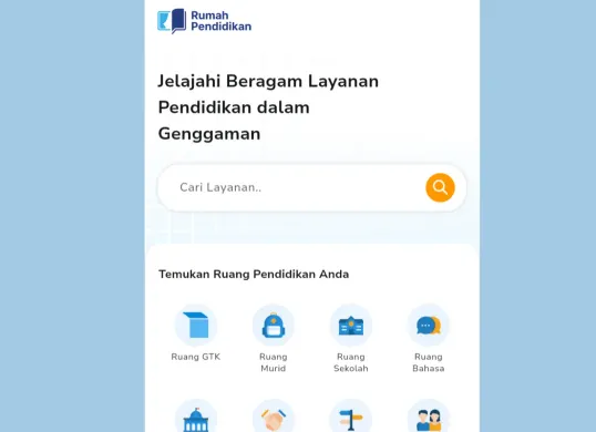 Tangkapan layar antarmuka aplikasi Rumah Pendidikan yang diluncurkan oleh Kemendikdasmen. (Sumber: Rumah Pendidikan)