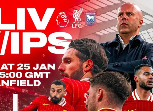 Cek prediksi starting line up XI Liverpool vs Ipswich Town di pekan 23 Liga Inggris 2024/2025 (Sumber: Instagram @liverpool)