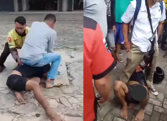 Pelaku curanmor di Bandar Lampung berhasil diamankan polisi. (Sumber: Tangkap Layar Instagram/@medsoszone)