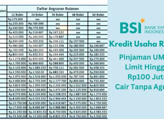 Cek pinjaman KUR BSI, cair mudah tanpa agunan. (Sumber: Poskota/Faiz)