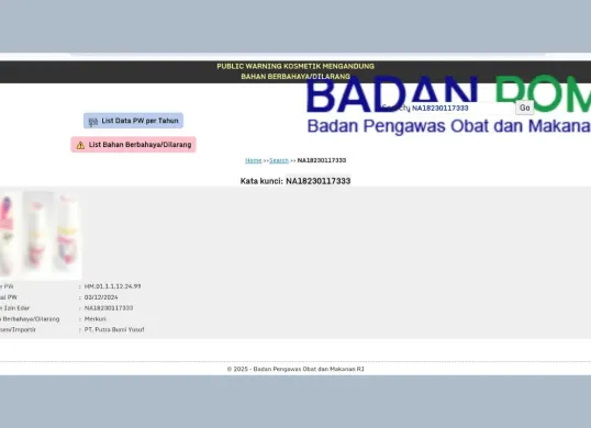 Cara cek izin edar kosmetik sebelum membeli pakai Hp. (Sumber: Dok. BPOM)