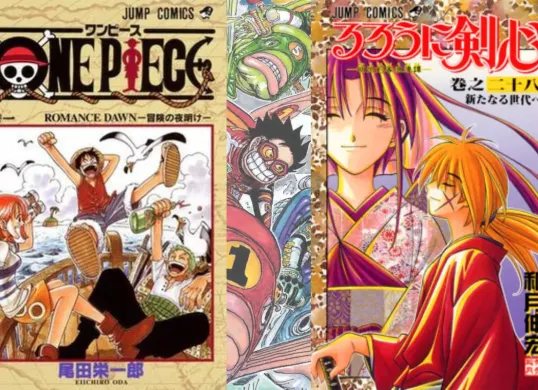 Manga One Piece dan Rurouni Kenshin. (Sumber: Ist.)