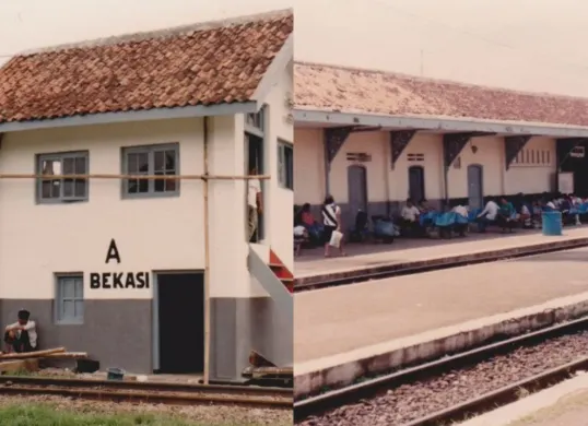 Potret suasana Stasiun Bekasi 1988. (Sumber: IRPS)
