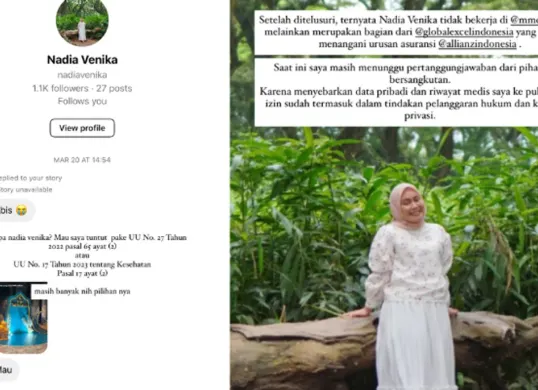 Data pribadi Dara Arafah dibocorkan pegawai asuransi di medsos. Simak kronologi kasus doxing ini, dampak hukumnya, dan pencarian netizen terhadap akun Instagram Nadia Venika. (Sumber: Instagram/@daraarafah)