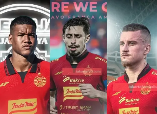 Potret pemain Brasil di Persija Jakarta mulai dari lini belakang, tengah hingga sektor penyerangan. (Sumber: Instagram/@welcomepersija)