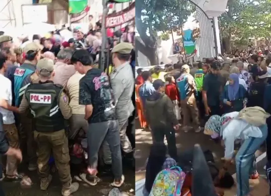 3 orang dikabarkan meninggal dunia akibat berdesakan di acara makan gratis nikahan putra Dedi Mulyadi, Jumat 18 Juli 2025. (Sumber: Istimewa)