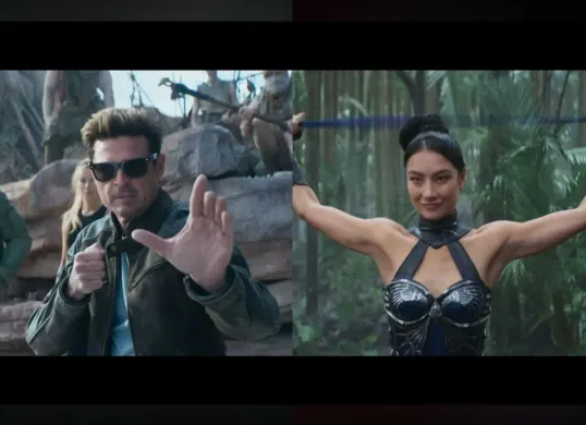 Johnny Cage dan Kitana muncul di film Mortal Kombat 2. (Sumber: tangkapan layar)