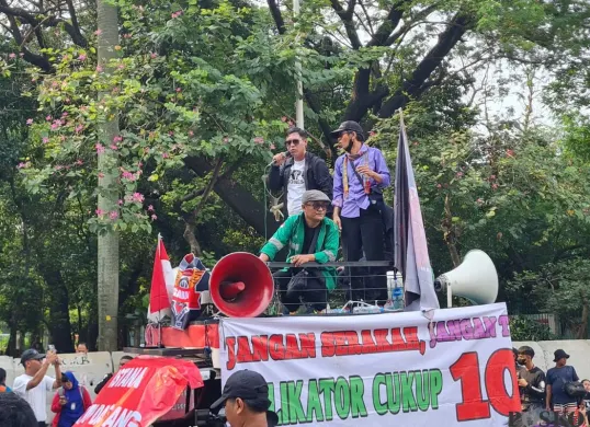 Ilustrasi demonstrasi di Jakarta. (Sumber: Poskota/Pandi Ramedhan)