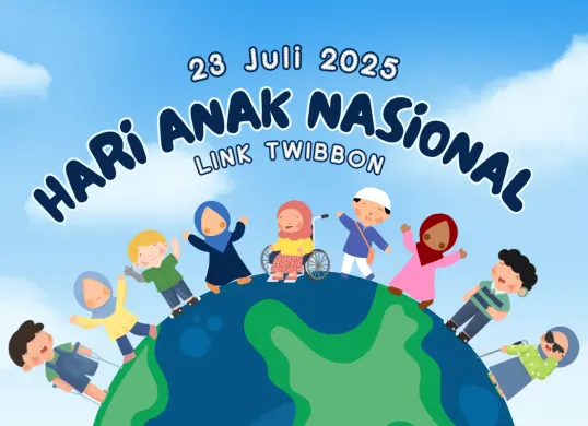 Twibbon Hari Anak Nasional 2025 Lengkap dengan Cara Pakainya, Diperingati Tiap 23 Juli (Sumber: Canva/heymoka/Edited Muhammad Ibrahim)