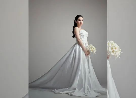 Steffi Zamora mengunggah foto dirinya menggenakan gaun pengantin. (Sumber: Instagram/@steffizamoraaa)