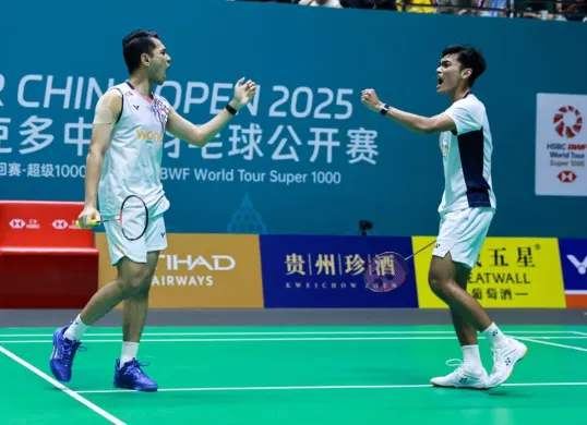 Faar Alfian dan Sohibul Fikri juarai China Open 2025. (Sumber: PBSI)