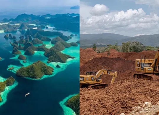 Tambang nikel di Raja Ampat rusak pulau kecil! KLH ungkap terdapat pelanggaran pada beberapa perusahaan. (Sumber: X/@uranushit)