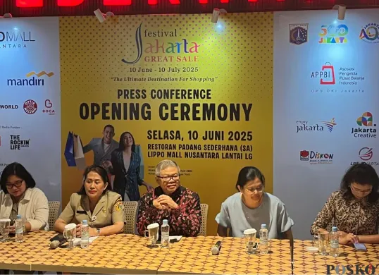 APPBI DPD Jakarta memberikan keterangan soal kegiatan FJGS 2025, Selasa, 10 Juni 2025. (Sumber: Poskota/Pandi Ramedhan)