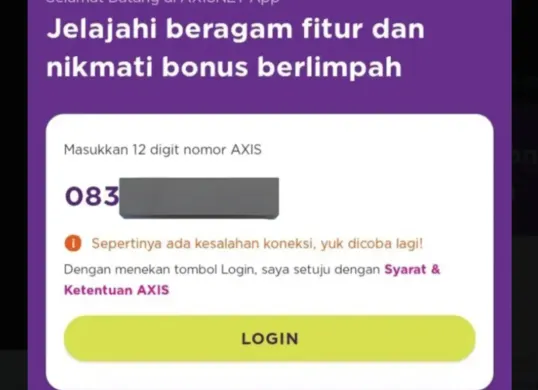 Gangguan Axisnet 15 Juni 2025: Pelanggan Keluhkan Akses Aplikasi yang Lumpuh (Sumber: Dok/Axis)