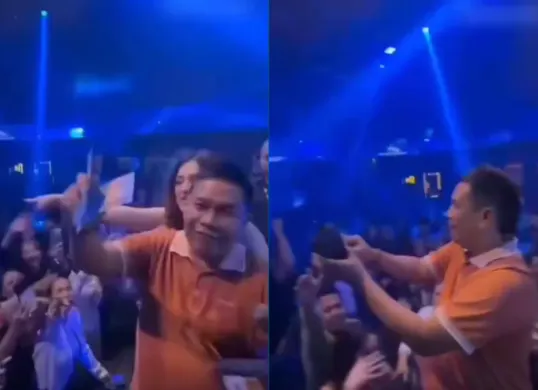 Kades Casmari viral setelah video dirinya menyawer di klub malam tersebar luas di media sosial. (Sumber: X/@xvg_id)