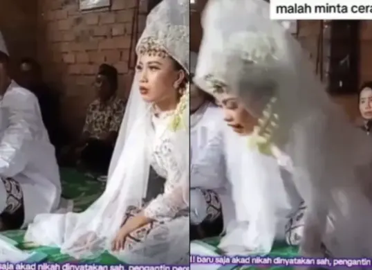 Baru Saja Akad, Pengantin Wanita Ini Langsung Gugat Cerai! Video dari Sumsel Viral di Medsos (Sumber: Tiktok/@urbanpalembang)