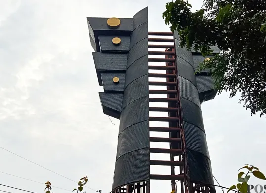Kondisi Monumen Perjuangan Rakyat di Jalan Djuanda, Bekasi Selatan, Kota Bekasi, pada Senin, 23 Juni 2025. (Sumber: POSKOTA | Foto: Nurpini Aulia Rapika)