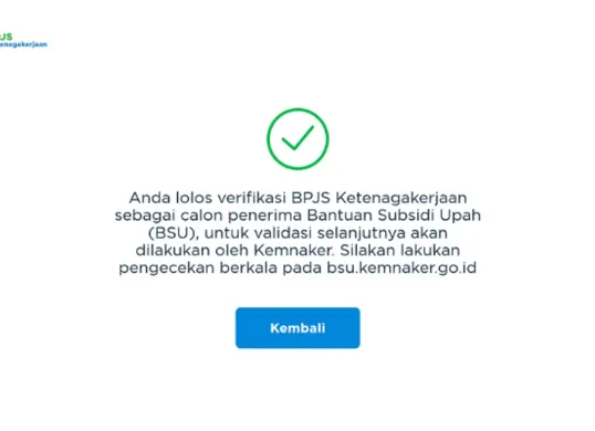 Sudah cair! Bantuan Subsidi Upah (BSU) 2025 Rp600 ribu bisa dicek di rekening Mandiri. Pastikan Anda termasuk penerima dengan cek NIK di sini. (Sumber: bsu.bpjsketenagakerjaan.go.id)