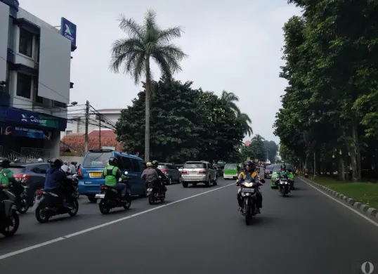 Kawasan Jalan Jenderal Sudirman, Kota Bogor, yang akan dilakukan penutupan unyuk helajaran HJB 543 dan Wayang Golek, Kamis, 26 Juni 2025. (Sumber: Poskota/Sekar Putri Andini)
