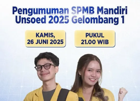 Link Unsoed Pengumuman Mandiri Hari Ini Kamis 26 Juni 2025 Lengkap dengan Jadwalnya (Sumber: Instagram/unsoedofficial_1963)