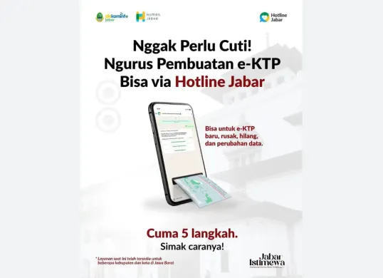 Cara Urus Pembuatan e-KTP dari Hotline Jabar, Semuanya Dilakukan dari WhatsApp (Sumber: Instagram/sapawarga_jabar)