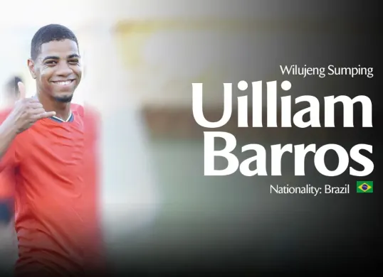 Potret pemain baru Persib, Uilliam Barros yang resmi diumumkan melalui siaran radio. (Sumber: Persib)