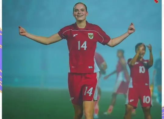 Isa Warps persembahkan gol debutnya di Timnas Putri untuk mendiang neneknya. (Sumber: Instagram/@timnasindonesia)