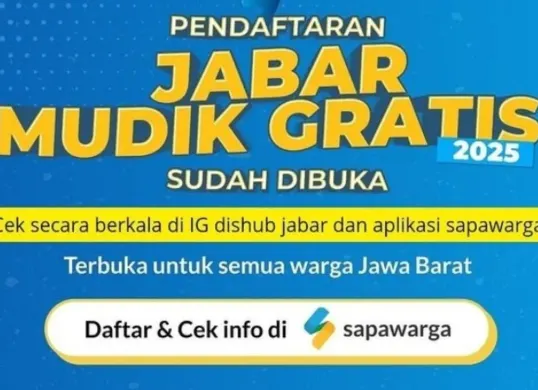 Pendaftaran Mudik Gratis 2025 Pemprov Jabar. (Sumber: Instagram/@dishubjabar)