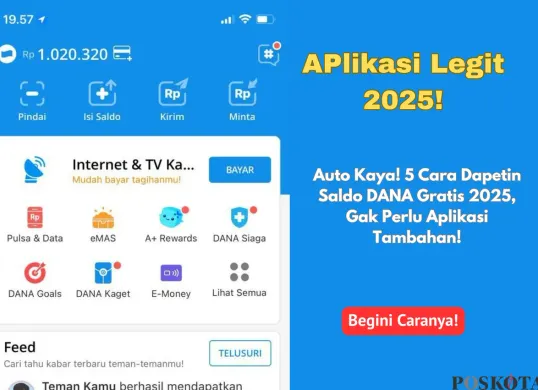 Cara dapat saldo DANA gratis 2025 (Sumber: Poskota/Yusuf Sidiq)