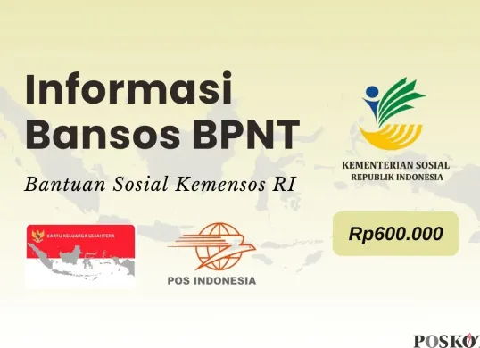 Informasi penyaluran bansos BPNT 2025 sebesar Rp600.000. (Sumber: Poskota/Della Amelia)