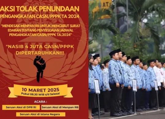 Warganet soroti kebijakan mendadak penundaan pengangkatan CPNS dan PPPK 2024, tagar SAVECASN2024 menggema di medsos. (Sumber: Istimewa)