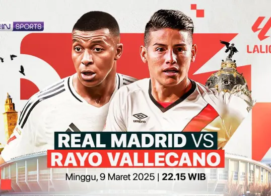 Link live streaming Real Madrid vs Rayo Vallecano. (Sumber: Vidio)