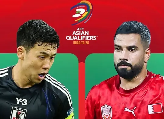 Prediksi starting line up Jepang vs Bahrain pada matchday Kualifikasi Piala Dunia zona Asia 2026 (Sumber: Instagram @afcasiancup)