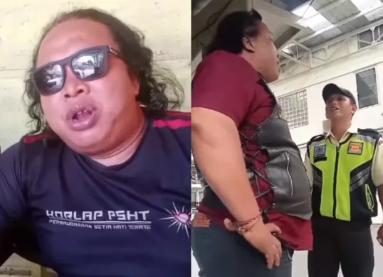 Preman yang sempat ngamuk minta THR ke perusahaan akhirnya meminta maaf. (Sumber: Tangkap Layar Instagram/@medsoszone)