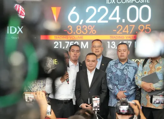 IHSG sempat anjlok 5 persen, wakil ketua DPR RI Sufmi Dasco sidak ke kantor Bursa Efek Indonesia (BEI). (IG Sufmi Dasco)