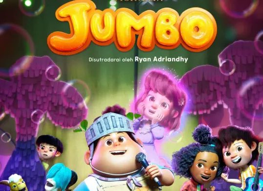 Jumbo merupakan film animasi asal Indonesia yang kian popular sejak tayang di bioskop pada 31 Maret 2025. (Sumber: X/@HabisNontonFilm)