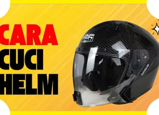Cuma pakai bahan di rumah, helm bau jadi wangi dalam sekejap. (Sumber: Tangkap layar YouTube/Papa Dimas Motovlog)