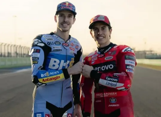 Pembalap MotoGP kakak beradik Alex Marquez dan Marc Marquez bersaing kini menempati posisi 1 dan 2 musim 2025 ini. (IG Marc Marquez)