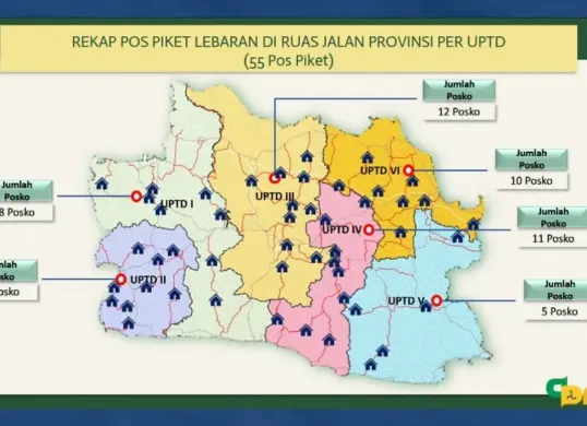 Dinas Bina Marga dan Penataan Ruang (DBMPR) Jabar telah menyiapkan 55 Posko Piket Lebaran di berbagai jalur mudik serta destinasi wisata. (Sumber: Dok Dinas Bina Marga dan Penataan Ruang (DBMPR) Jawa Barat)