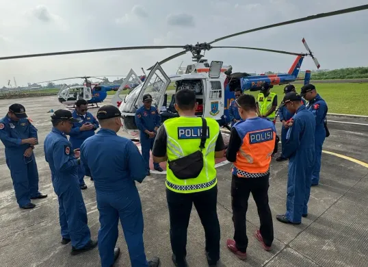 Ditpoludara Baharkam Polri menyiagakan ambulans udara untuk mengantisipasi insiden darurat selama masa mudik Idul Fitri 1446 hijriah dan lebaran 2025. (Sumber: (Dok. Humas Polri))