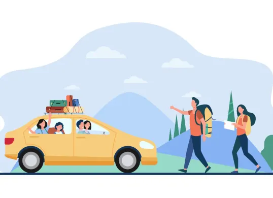 Ilustrasi mudik Lebaran 2025. (Sumber: Freepik/pch.vector)