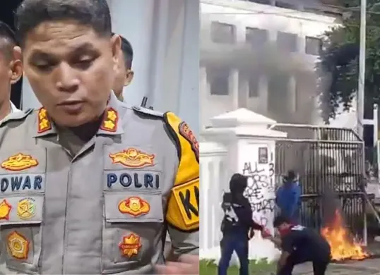 Kapolres Karawang Edwar Zulkarnain mengatakan, pendemo aksi tokak UU TNI di Karawang Bukan Mahasiswa (Sumber: X/ @MasBRO_back dan @ilhampid)