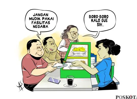Obrolan Warteg : Mudik, Jangan Pakai Mobil Dinas (Sumber: Poskota/Arif Setiadi)