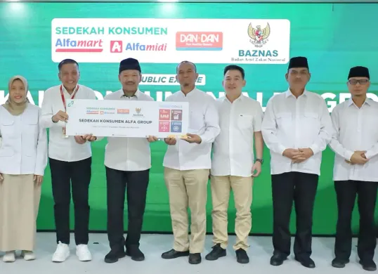 Public Expose Sedekah Konsumen Alfamidi yang diselenggarakan di Gedung BAZNAS RI, Selasa, 25 Maret 2025. (Sumber: Dok. BAZNAS RI)