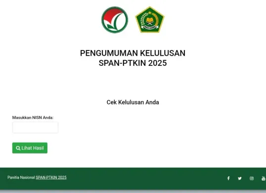 Link dan cara cek pengumuman SPAN PTKIN 2026. (Sumber: Dok/span.ptkin.co.id)