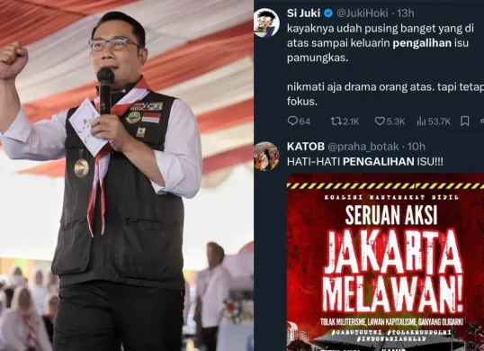 Kabar perselingkuhn Ridwan Kamil disebut pengalihan isu soal UU TNI dan RUU Polri (Sumber: X/@ridwankamil)