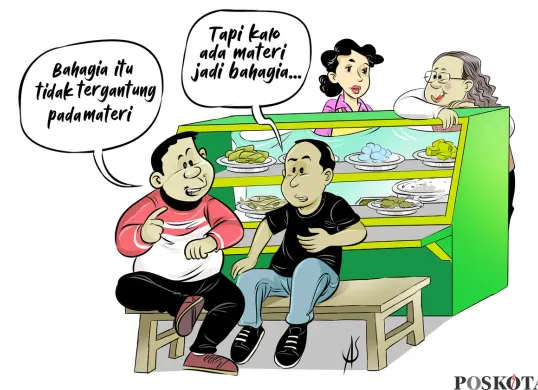 Obrolan Warteg: Mari Berbagi Kebahagiaan (Sumber: Poskota/Arif Setiadi)