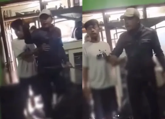 Preman mengamuk terkait proposal THR ke seorang warga menggunakan sajam. (Sumber: Tangkap Layar Instagram/@jabodetabek24info)