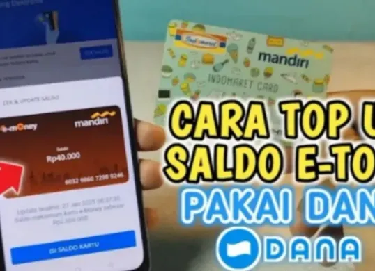 Cara isi saldo e-Toll lewat aplikasi Dana (Sumber: YouTube/@Rakazia Pd)
