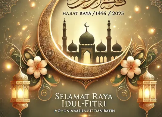 Ilustrasi membuat kartu ucapan Hari Raya Idul Fitri 2025 menggunakan AI. (Sumber: ChatGPT)